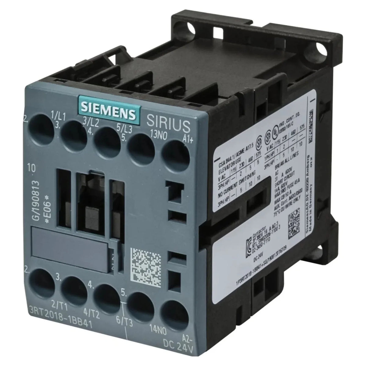 Siemens 3RT2018-1BB41 3-Pole Power Contactor