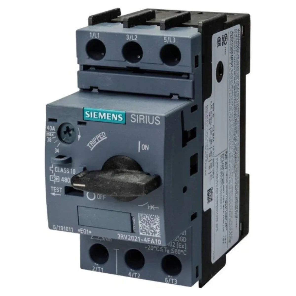 Siemens 3RV2021-4FA10 Motor Protection Circuit Breaker