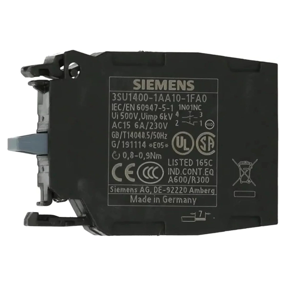 Siemens 3SU1400-1AA10-1FA0 Mushroom Pushbutton